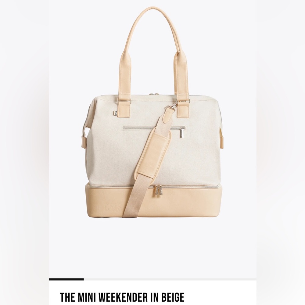NWT BEIS Mini Weekender in Beige
